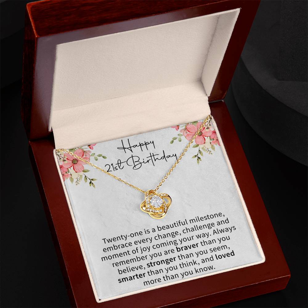 thoughtful necklace gift for her on a 21st birthday celebration