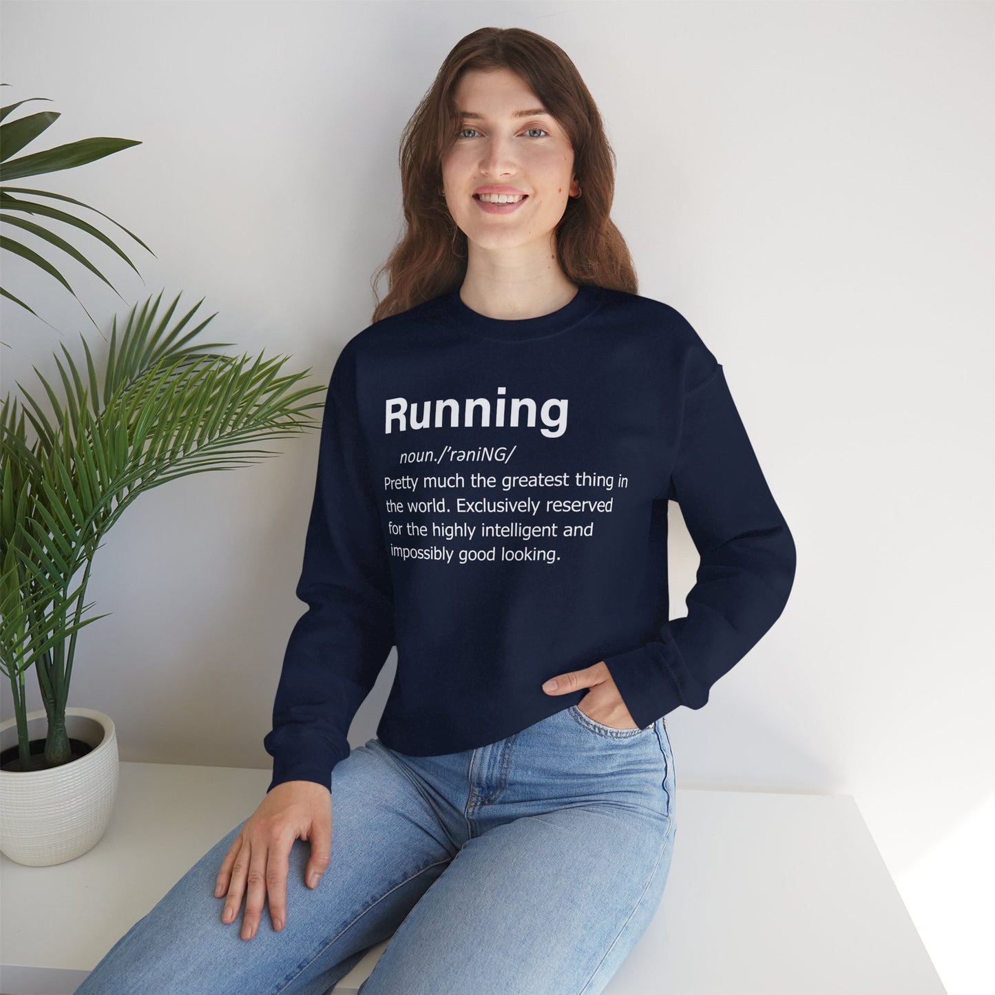 Running Definition Sweatshirt β Funny Runner Quotes, Fitness Humor Pullover Gift for Runners