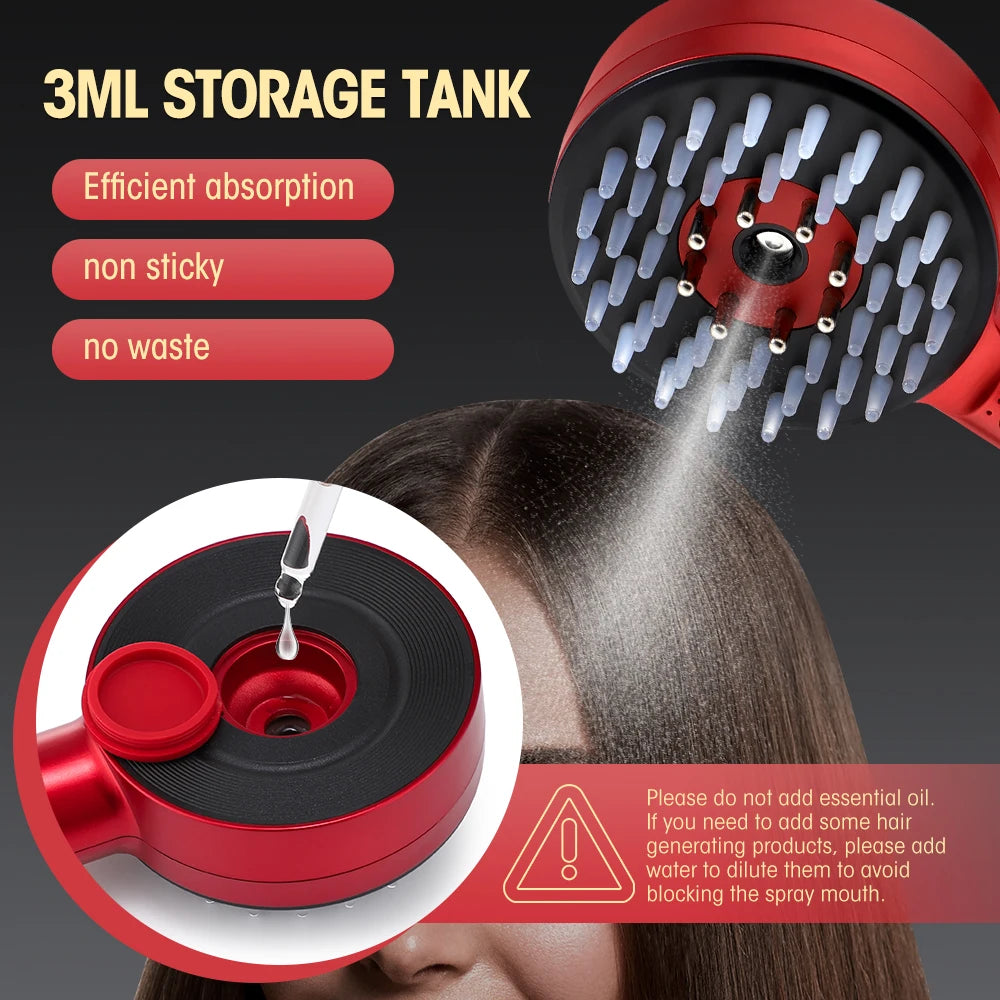 EMS Electric Scalp Massage Comb with Light Therapy – Hair Growth & Anti-Hair Loss Brush
