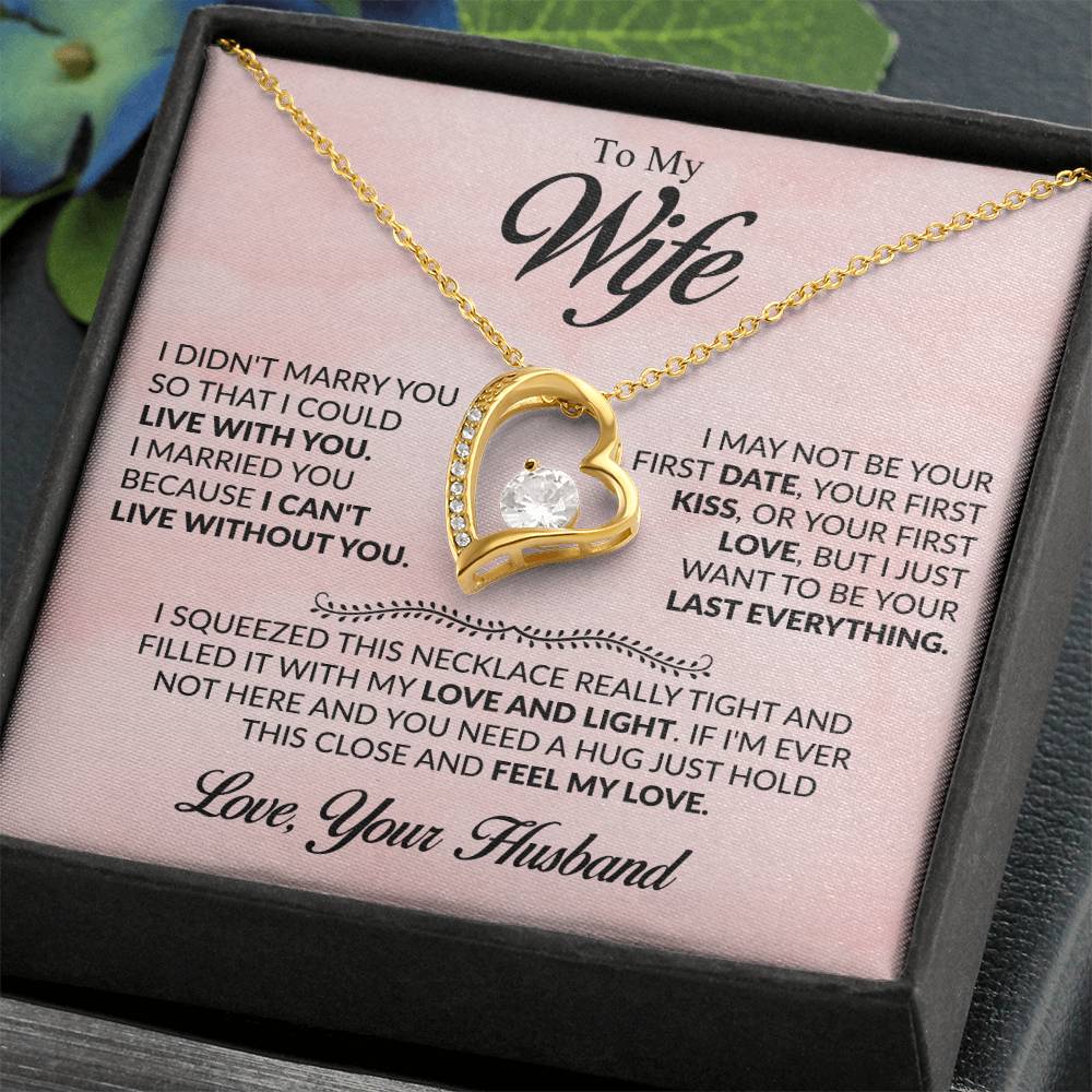 ALMOST SOLD OUT To My Beloved Wife - Heartfelt Necklace Gift to Make Her Smile, Cry, and Feel Loved - Beauty Belliss