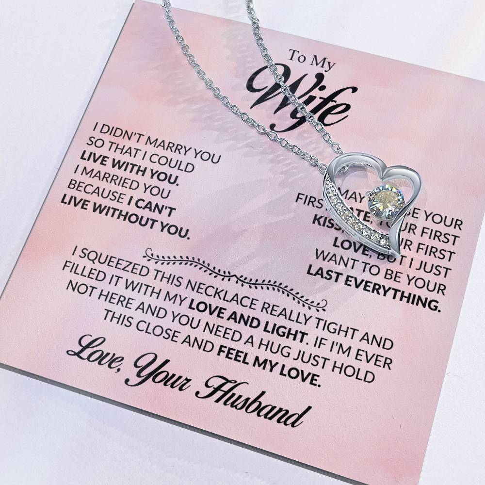 ALMOST SOLD OUT To My Beloved Wife - Heartfelt Necklace Gift to Make Her Smile, Cry, and Feel Loved - Beauty Belliss