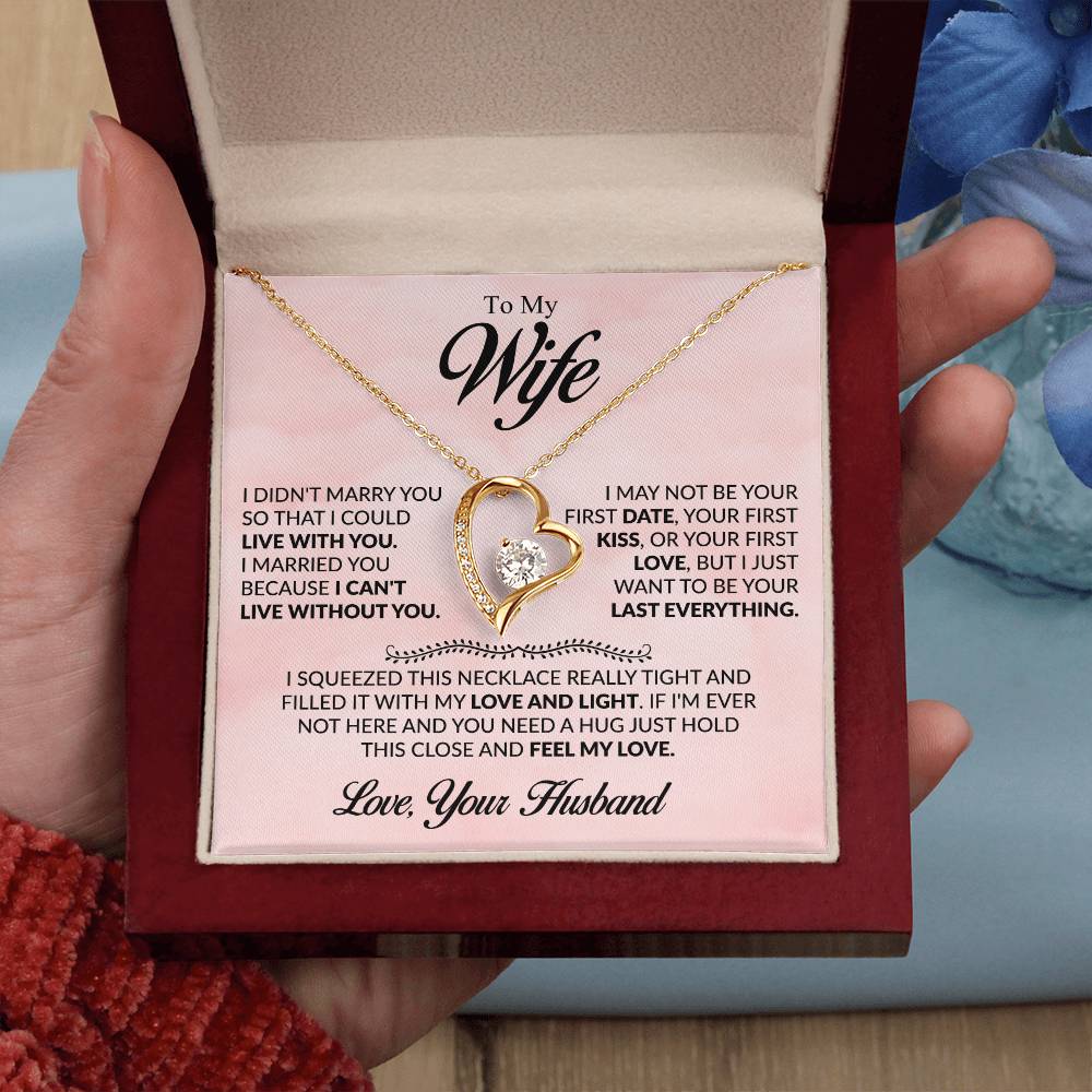ALMOST SOLD OUT To My Beloved Wife - Heartfelt Necklace Gift to Make Her Smile, Cry, and Feel Loved - Beauty Belliss