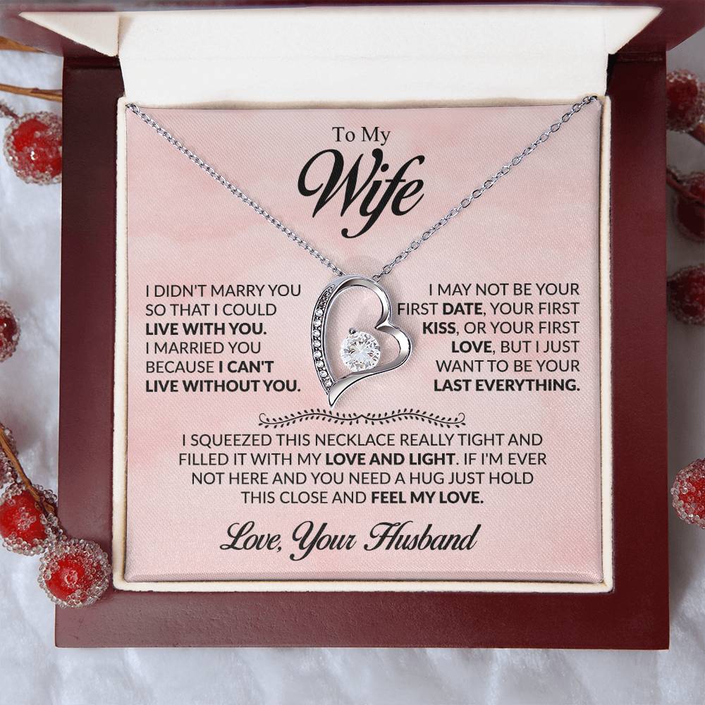 ALMOST SOLD OUT To My Beloved Wife - Heartfelt Necklace Gift to Make Her Smile, Cry, and Feel Loved - Beauty Belliss