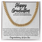 Happy Graduation Best Graduation Gifts for Him, Cuban Chain Necklace for Him on Graduation Day, High School/ College Graduation Gifts for Boy