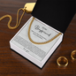 To My Boyfriend Cuban Chain Necklace, Promise Necklace For Boyfriend, Boyfriend Necklace, Anniversary Necklace Gift For Boyfriend, Valentines Day