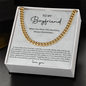 To My Boyfriend Cuban Chain Necklace, Promise Necklace For Boyfriend, Boyfriend Necklace, Anniversary Necklace Gift For Boyfriend, Valentines Day