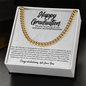 Happy Graduation Best Graduation Gifts for Him, Cuban Chain Necklace for Him on Graduation Day, High School/ College Graduation Gifts for Boy