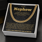 To my nephew necklace - Cuban Chain Necklace For Nephew From Aunt/Uncle, Nephew Birthday Gift From Uncle, Graduation Gift For Nephew, Present for Nephew, Christmas Gift For Nephew