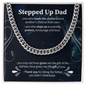 Gift to My Stepped Up Dad Necklace for Stepped Up Dad Stepfather, Thank You for Everything My Step Dad Fathers Day Cards, Father's Day Necklace, Gifts for Step Dads On Father S Day