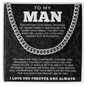 To My Man Necklace, Boyfriend Valentines Day Gift, Mens Cuban Chain Necklace for Fiance, Men Necklaces for Him, Gift For Boyfriend, Husband Gift, Husband Necklace, Boyfriend Necklace, Boyfriend Jewelry