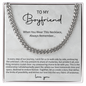 To My Boyfriend Cuban Chain Necklace, Promise Necklace For Boyfriend, Boyfriend Necklace, Anniversary Necklace Gift For Boyfriend, Valentines Day