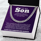 To My Son Necklace, Mother to Son Necklace, Son Necklace From Mom, Luxury Jewelry Gifts For My Son, Necklace Makes Unique Christmas, Graduation, Birthday Gifts For Son, Cuban Chain Gift For Men