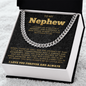 To my nephew necklace - Cuban Chain Necklace For Nephew From Aunt/Uncle, Nephew Birthday Gift From Uncle, Graduation Gift For Nephew, Present for Nephew, Christmas Gift For Nephew