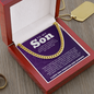 To My Son Necklace, Mother to Son Necklace, Son Necklace From Mom, Luxury Jewelry Gifts For My Son, Necklace Makes Unique Christmas, Graduation, Birthday Gifts For Son, Cuban Chain Gift For Men