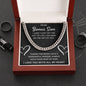 Bonus Son Cuban Link Chain - Stepson Gift for Birthdays, Holidays & Special Occasions