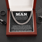 To My Man Necklace, Boyfriend Valentines Day Gift, Mens Cuban Chain Necklace for Fiance, Men Necklaces for Him, Gift For Boyfriend, Husband Gift, Husband Necklace, Boyfriend Necklace, Boyfriend Jewelry