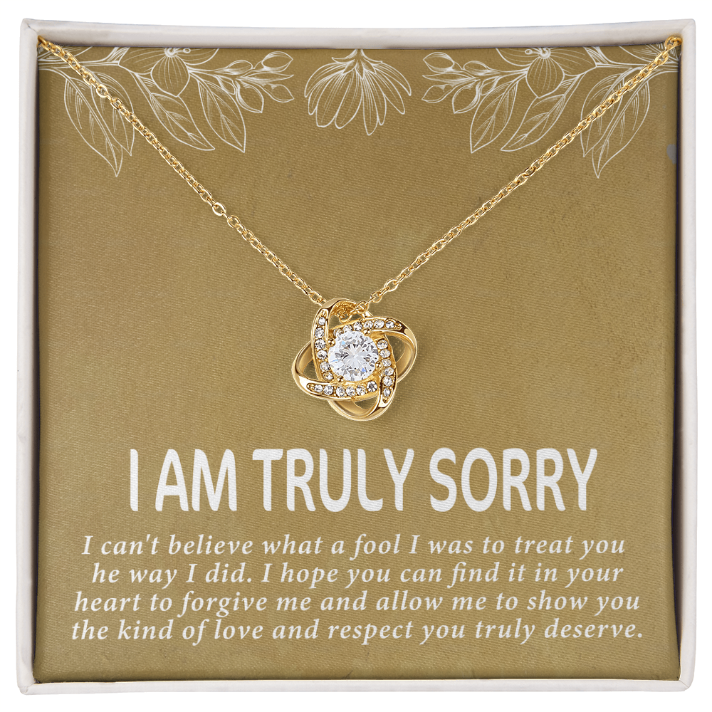 I am truly sorry Love Knot Necklace