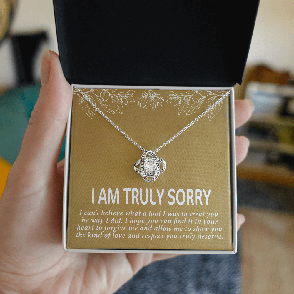 I am truly sorry Love Knot Necklace