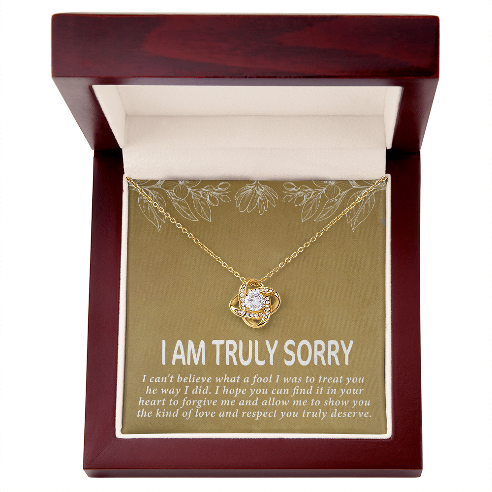 I am truly sorry Love Knot Necklace