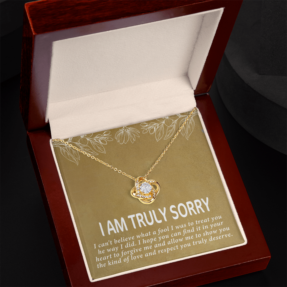 I am truly sorry Love Knot Necklace