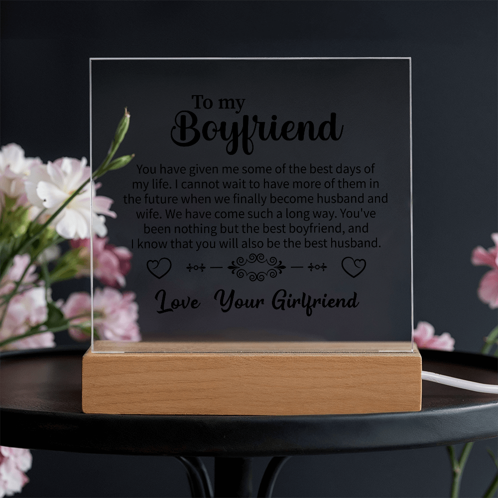To my Boyfriend Acrylic Square Plaque