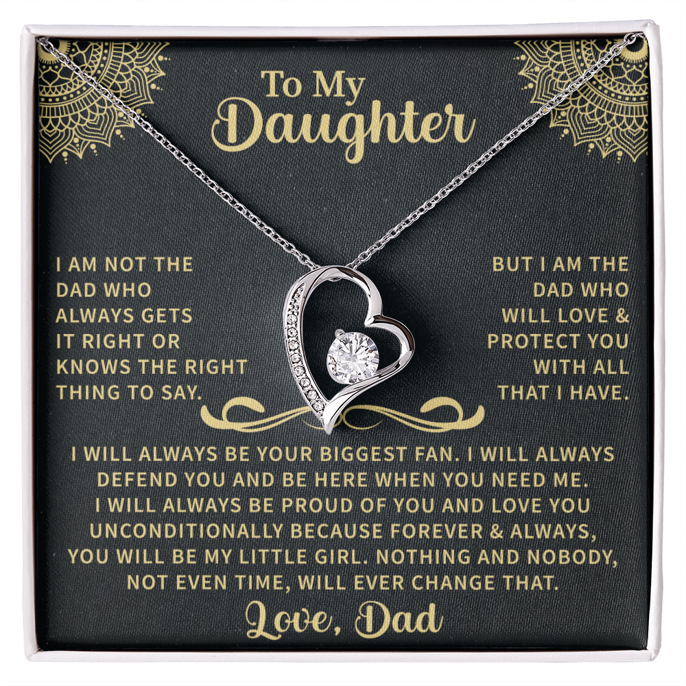 To my Daughter Forever Love Necklace