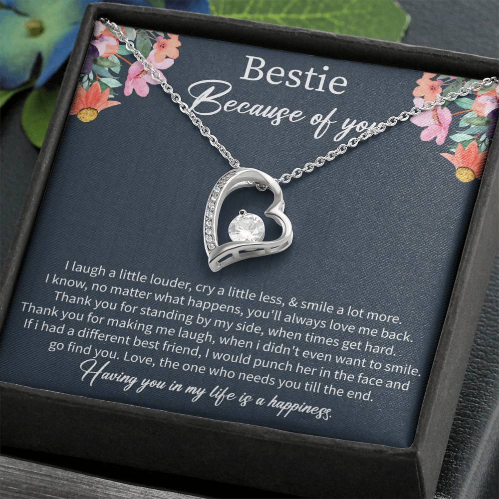 Best Friend Birthday Necklace with Message Card β Long Distance Friendship Gift for Women - Beauty Belliss