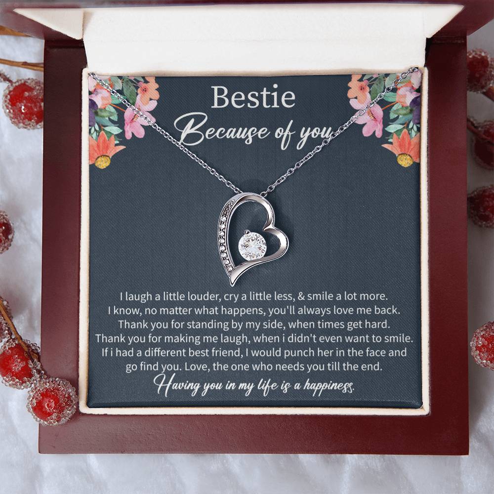 Best Friend Birthday Necklace with Message Card β Long Distance Friendship Gift for Women - Beauty Belliss