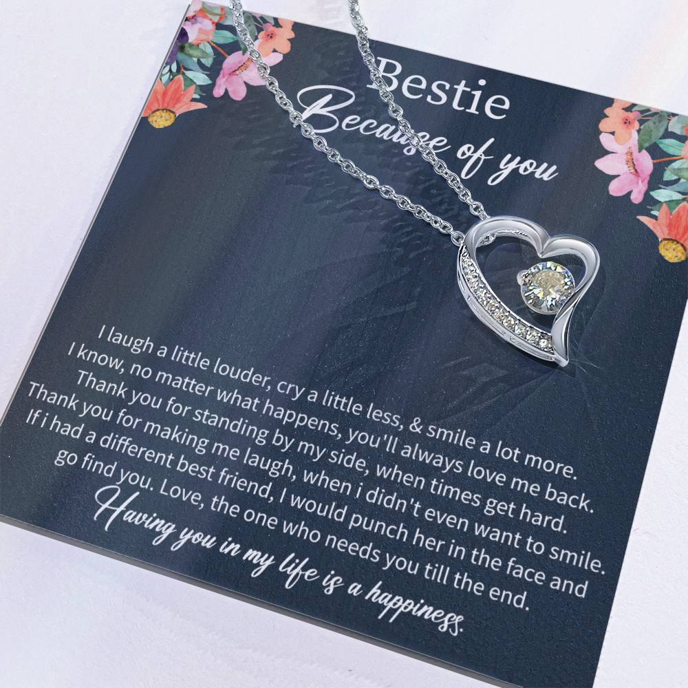 Best Friend Birthday Necklace with Message Card β Long Distance Friendship Gift for Women - Beauty Belliss