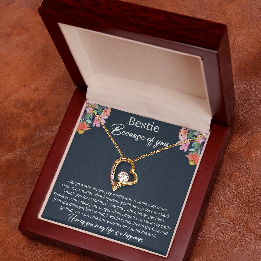 Best Friend Birthday Necklace with Message Card β Long Distance Friendship Gift for Women - Beauty Belliss