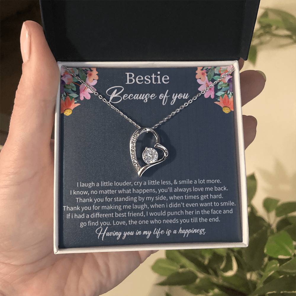 Best Friend Birthday Necklace with Message Card β Long Distance Friendship Gift for Women - Beauty Belliss