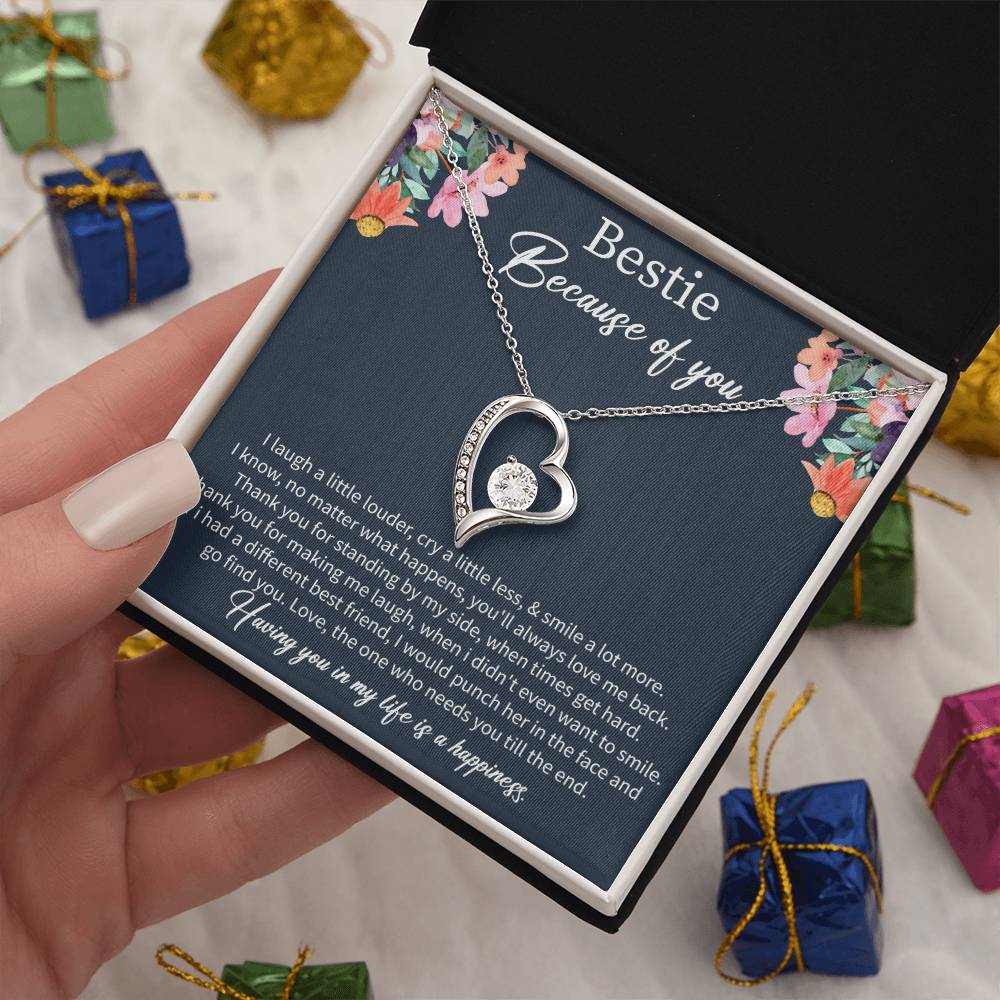 Best Friend Birthday Necklace with Message Card β Long Distance Friendship Gift for Women - Beauty Belliss