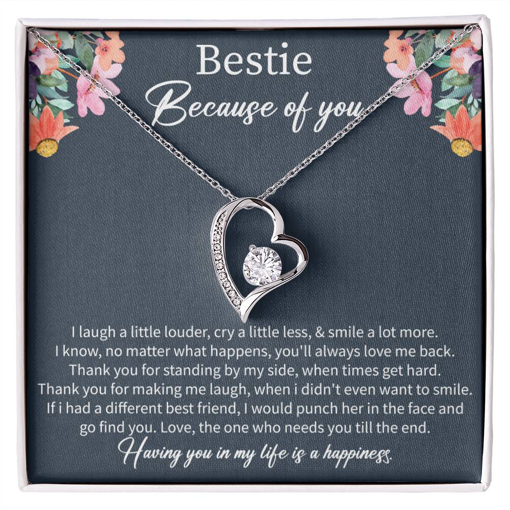 Best Friend Birthday Necklace with Message Card β Long Distance Friendship Gift for Women - Beauty Belliss