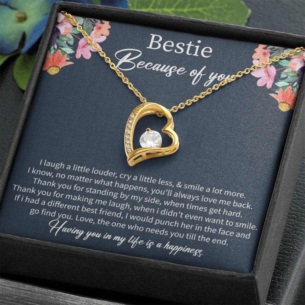 Best Friend Birthday Necklace with Message Card β Long Distance Friendship Gift for Women - Beauty Belliss