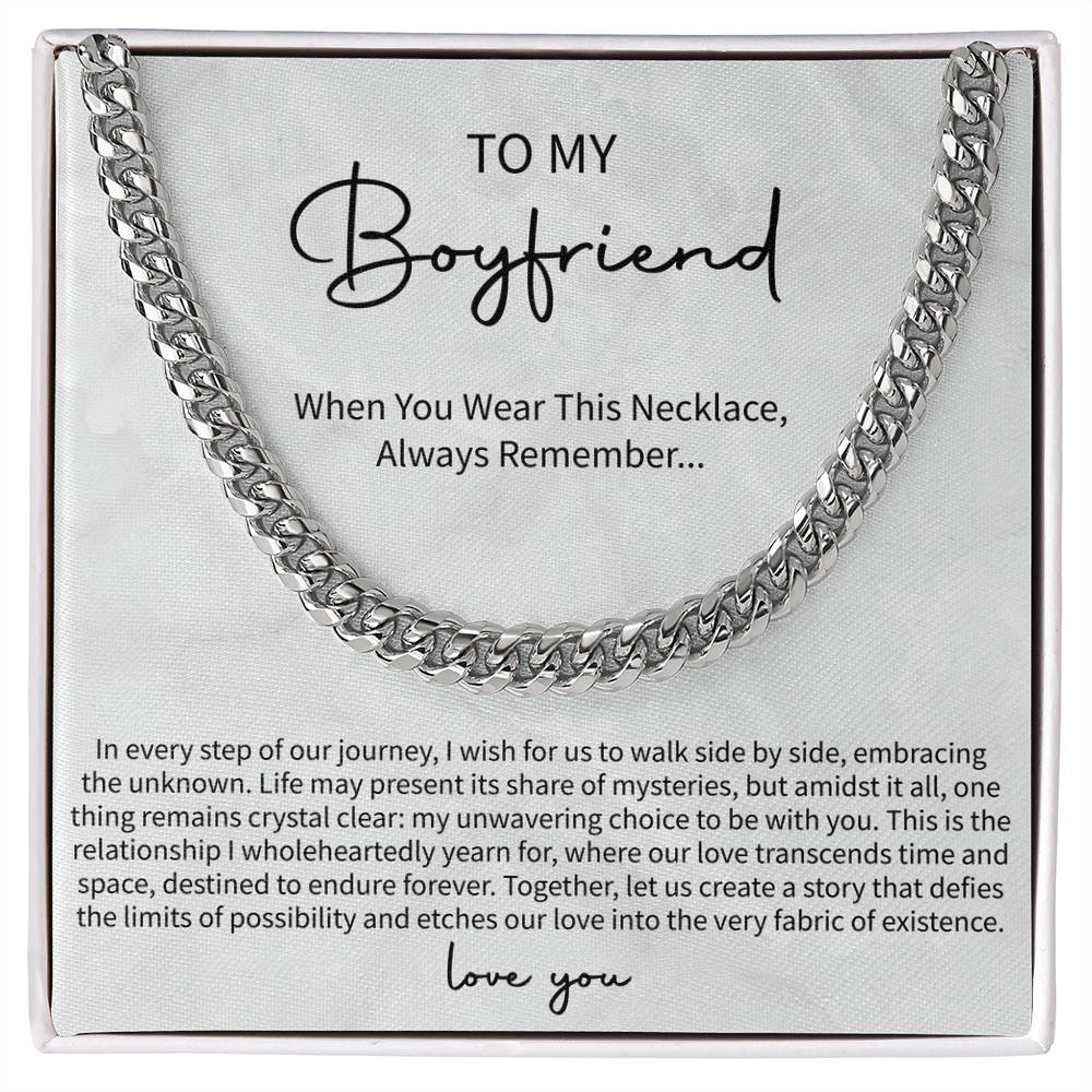 stylish cuban chain necklace gift for boyfriend expressing love and commitment
