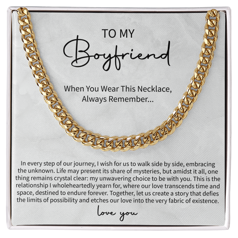 heartfelt jewelry gift from girlfriend to boyfriend showing trust and affection
