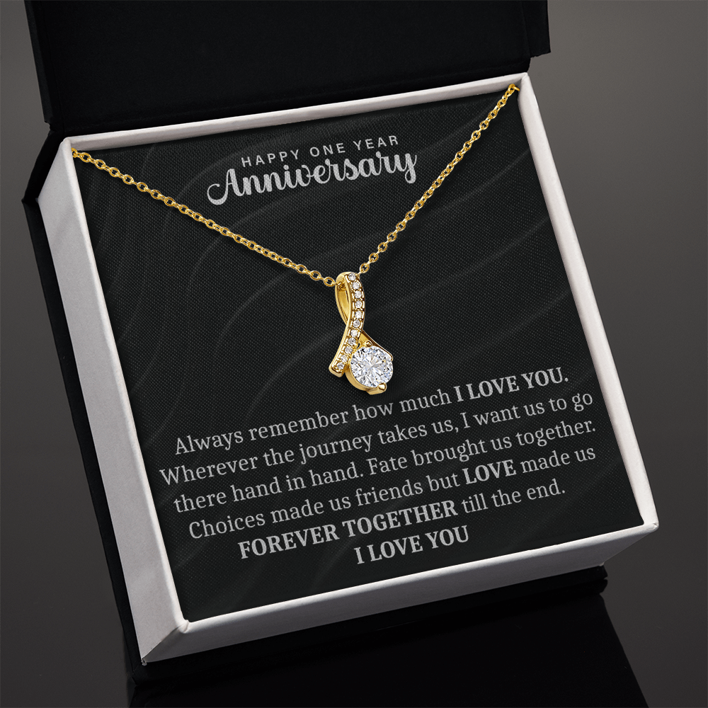 Happy One Year anniversary Alluring Beauty Necklace - Beauty Belliss