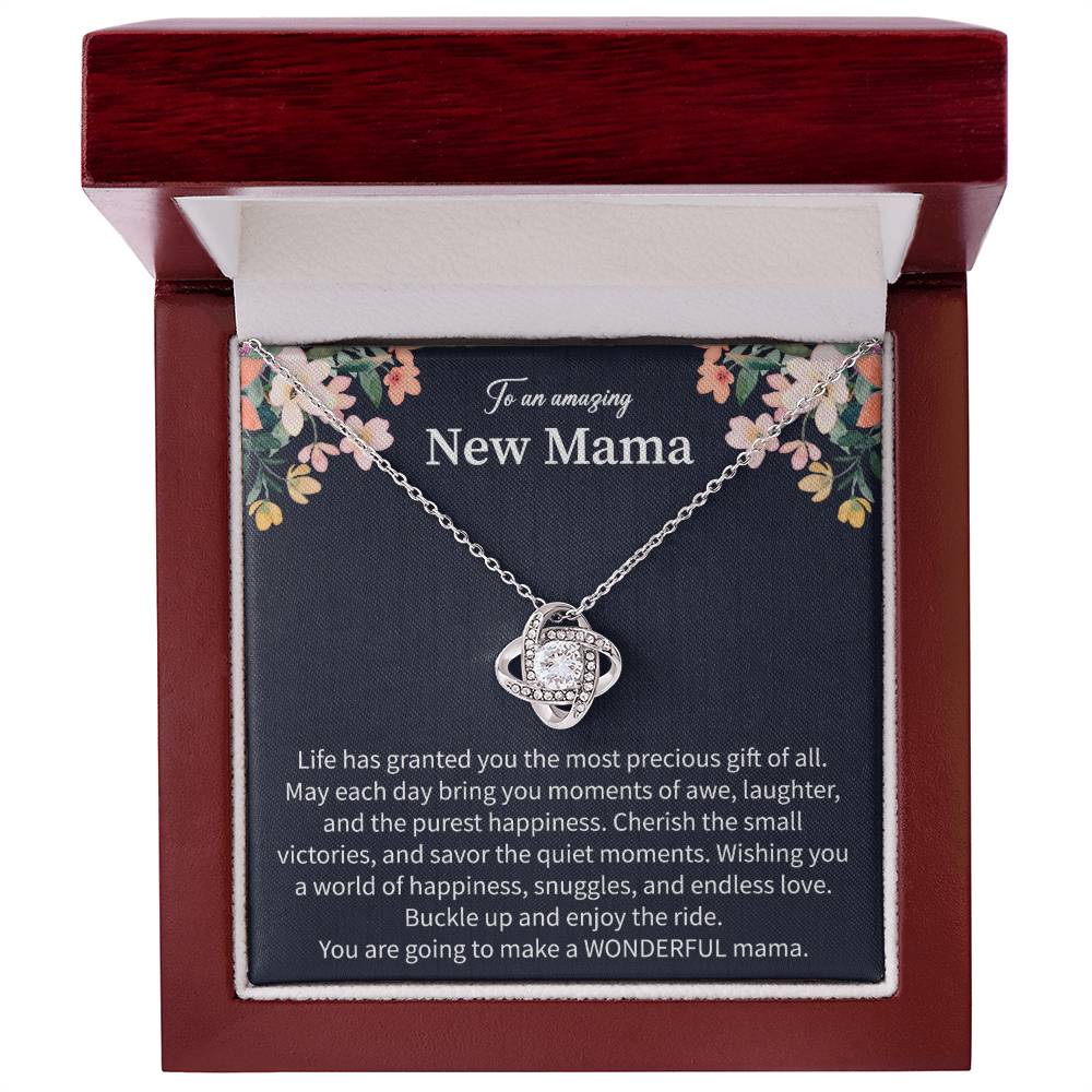 thoughtful Giftsignature necklace chosen as a meaningful pregnancy gift for a mother-to-be