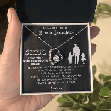 To my beautiful Daughter necklace From Mom, Heartfelt Message, Elegant Jewelry Box, Unique Mothers Day Keepsake, Beautiful Birthday Gift, Premium Mother Daughter Necklace - Beauty Belliss