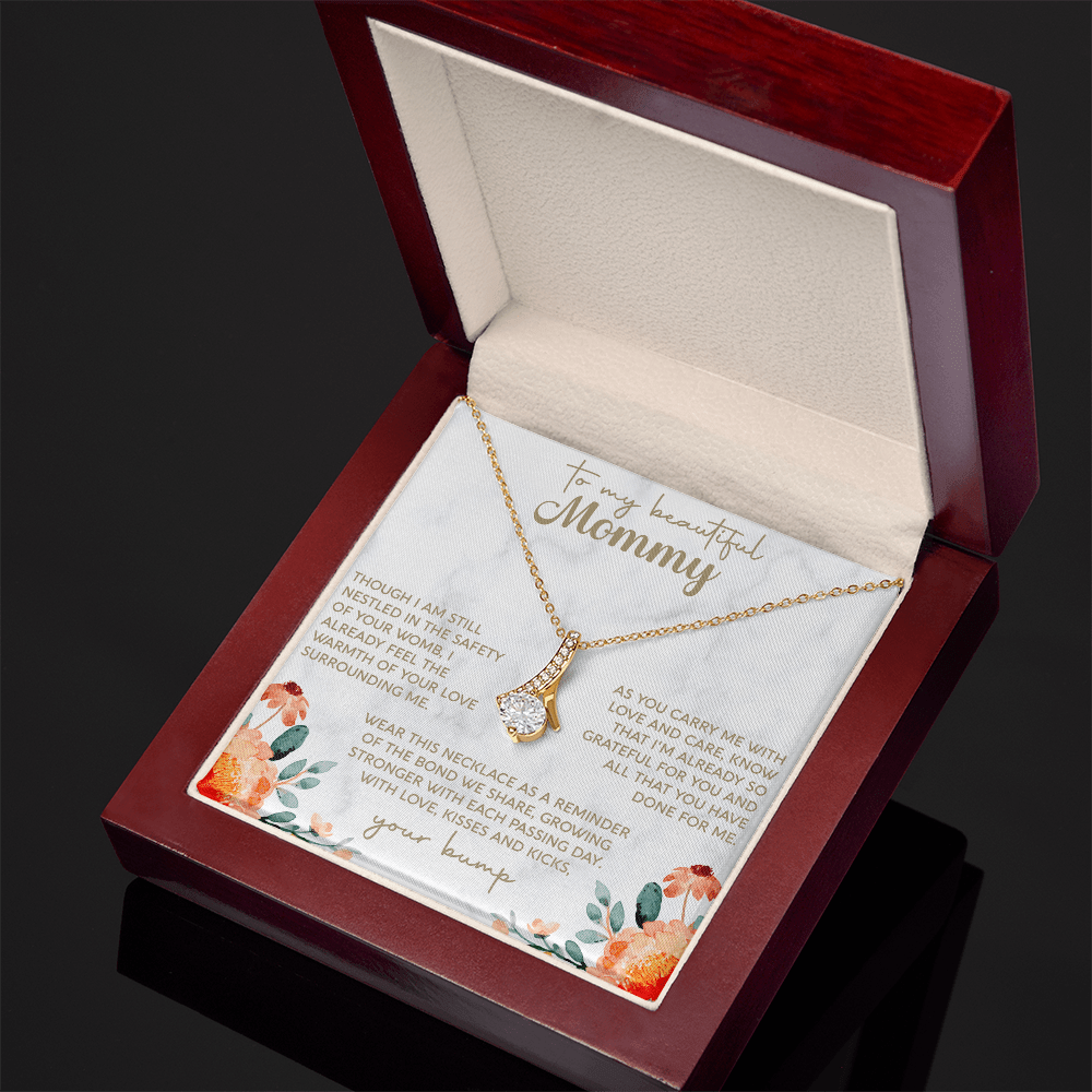 To My Beautiful Mommy Necklace, Mother's Day Jewelry, Gift From Daughter, Mother Gift, Mum Jewelry, Present For Mommy - Beauty Belliss