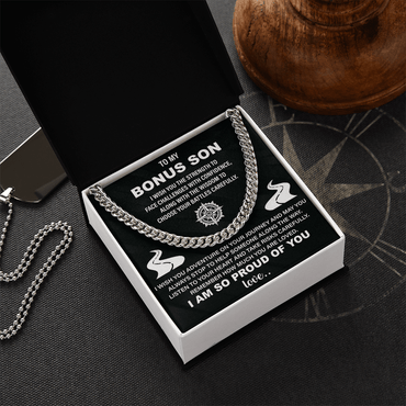 To my Bonus son Cuban Link Chain - Beauty Belliss