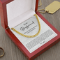 To My Boyfriend Cuban Chain Necklace, Promise Necklace For Boyfriend, Boyfriend Necklace, Anniversary Necklace Gift For Boyfriend, Valentines Day - Beauty Belliss