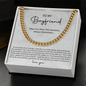 To My Boyfriend Cuban Chain Necklace, Promise Necklace For Boyfriend, Boyfriend Necklace, Anniversary Necklace Gift For Boyfriend, Valentines Day - Beauty Belliss