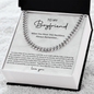 To My Boyfriend Cuban Chain Necklace, Promise Necklace For Boyfriend, Boyfriend Necklace, Anniversary Necklace Gift For Boyfriend, Valentines Day - Beauty Belliss