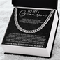 To my Grandson necklace - Cuban Chain Necklace, Gift For Grandson, Grandson Gifts From Grandparents, Grandson Gifts From Grandma And Grandpa, Grandson Birthday Cards For Men, Grandson Christmas Gifts - Beauty Belliss
