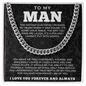 To My Man Necklace, Boyfriend Valentines Day Gift, Mens Cuban Chain Necklace for Fiance, Men Necklaces for Him, Gift For Boyfriend, Husband Gift, Husband Necklace, Boyfriend Necklace, Boyfriend Jewelry - Beauty Belliss