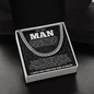 To My Man Necklace, Boyfriend Valentines Day Gift, Mens Cuban Chain Necklace for Fiance, Men Necklaces for Him, Gift For Boyfriend, Husband Gift, Husband Necklace, Boyfriend Necklace, Boyfriend Jewelry - Beauty Belliss