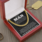 To My Man Necklace, Boyfriend Valentines Day Gift, Mens Cuban Chain Necklace for Fiance, Men Necklaces for Him, Gift For Boyfriend, Husband Gift, Husband Necklace, Boyfriend Necklace, Boyfriend Jewelry - Beauty Belliss