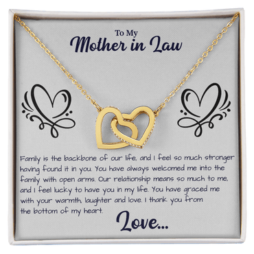 To My Mother in law Interlocking Hearts Necklace - Beauty Belliss