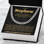 To my nephew necklace - Cuban Chain Necklace For Nephew From Aunt/Uncle, Nephew Birthday Gift From Uncle, Graduation Gift For Nephew, Present for Nephew, Christmas Gift For Nephew - Beauty Belliss
